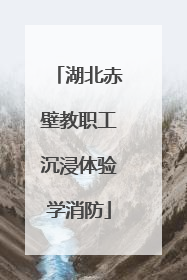 湖北赤壁教职工沉浸体验学消防