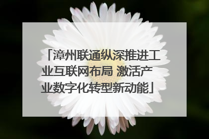 漳州联通纵深推进工业互联网布局 激活产业数字化转型新动能
