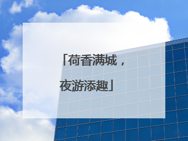 荷香满城，夜游添趣