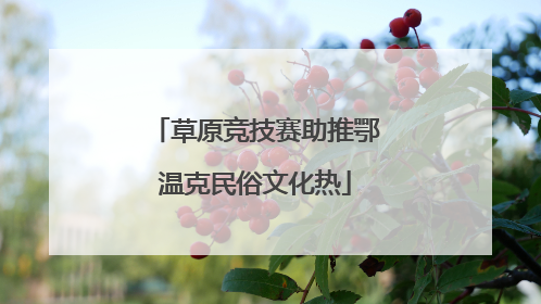 草原竞技赛助推鄂温克民俗文化热
