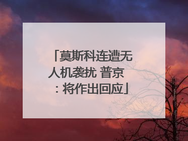 莫斯科连遭无人机袭扰 普京：将作出回应