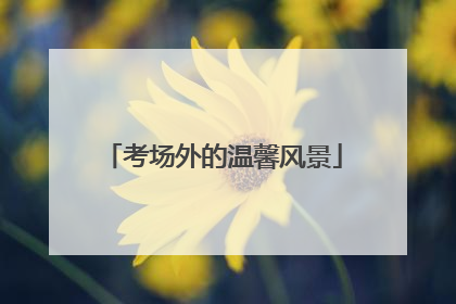 考场外的温馨风景
