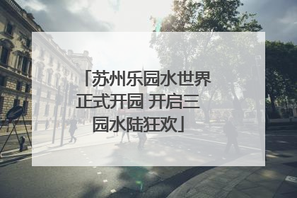 苏州乐园水世界正式开园 开启三园水陆狂欢