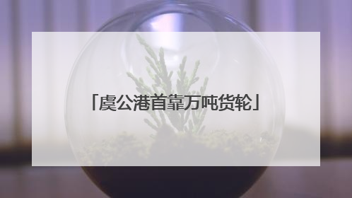 虞公港首靠万吨货轮