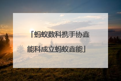 蚂蚁数科携手协鑫能科成立蚂蚁鑫能