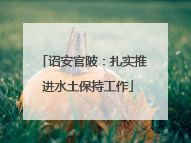 诏安官陂：扎实推进水土保持工作