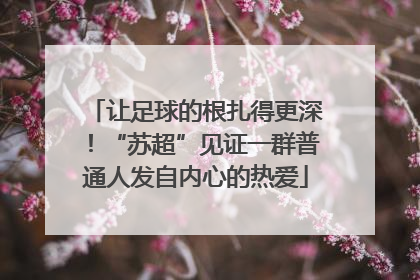 让足球的根扎得更深！“苏超”见证一群普通人发自内心的热爱