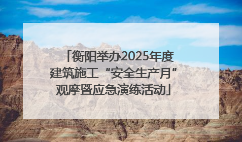 衡阳举办2025年度建筑施工“安全生产月”观摩暨应急演练活动