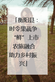 衡阳县：时令果蔬争“鲜”上市 农旅融合助力乡村振兴