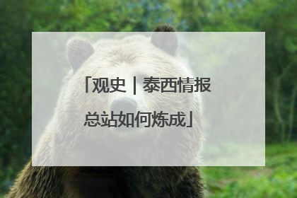 观史｜泰西情报总站如何炼成