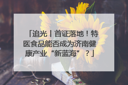 追光丨首证落地！特医食品能否成为济南健康产业“新蓝海”？