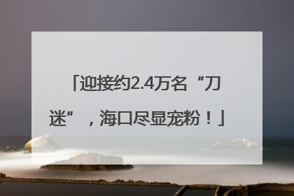 迎接约2.4万名“刀迷”，海口尽显宠粉！