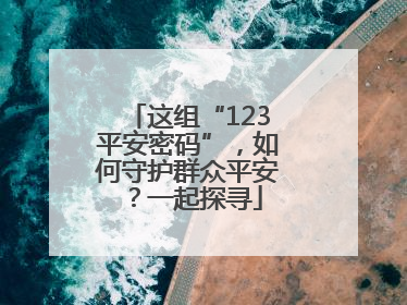 这组“123平安密码”，如何守护群众平安？一起探寻