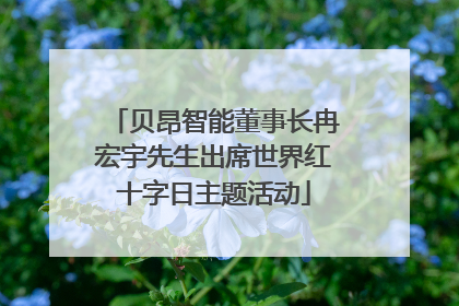 贝昂智能董事长冉宏宇先生出席世界红十字日主题活动