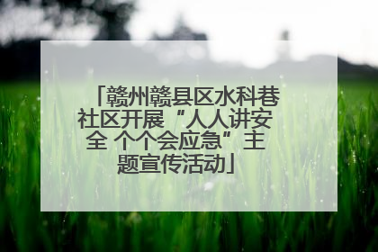 赣州赣县区水科巷社区开展“人人讲安全 个个会应急”主题宣传活动