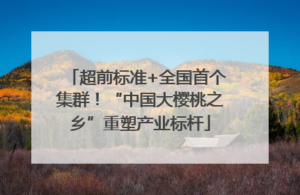 超前标准+全国首个集群！“中国大樱桃之乡”重塑产业标杆