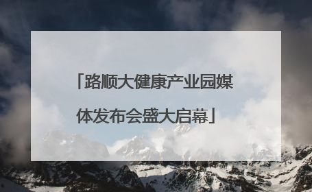 路顺大健康产业园媒体发布会盛大启幕