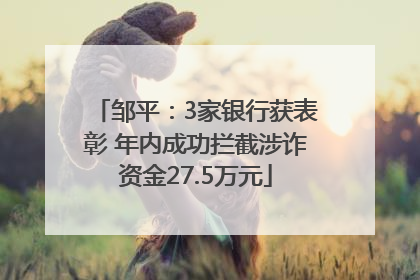 邹平：3家银行获表彰 年内成功拦截涉诈资金27.5万元