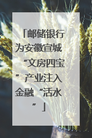 邮储银行为安徽宣城“文房四宝”产业注入金融“活水”