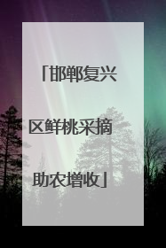 邯郸复兴区鲜桃采摘助农增收