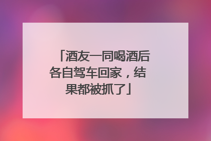 酒友一同喝酒后各自驾车回家，结果都被抓了