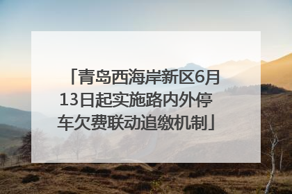 青岛西海岸新区6月13日起实施路内外停车欠费联动追缴机制