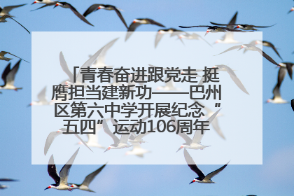 青春奋进跟党走 挺膺担当建新功——巴州区第六中学开展纪念“五四”运动106周年主题团日活动暨新团员入团仪式