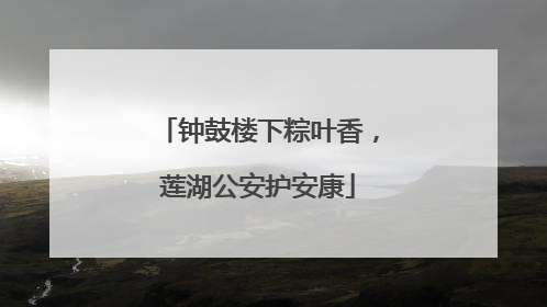 钟鼓楼下粽叶香，莲湖公安护安康