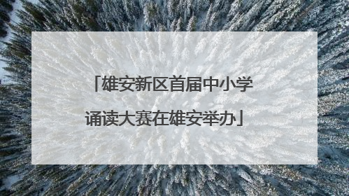 雄安新区首届中小学诵读大赛在雄安举办