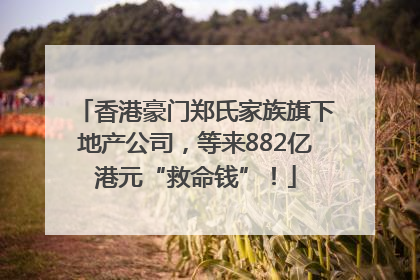 香港豪门郑氏家族旗下地产公司，等来882亿港元“救命钱”！