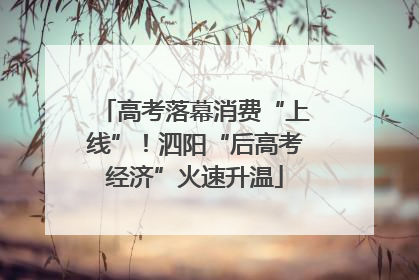 高考落幕消费“上线”！泗阳“后高考经济”火速升温