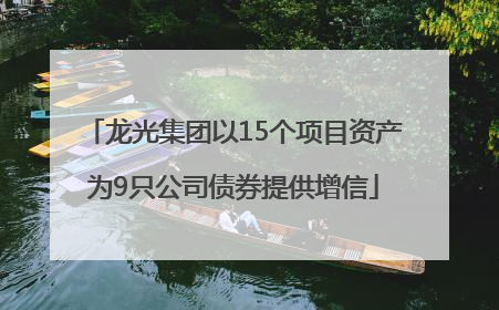 龙光集团以15个项目资产为9只公司债券提供增信