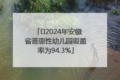 ﻿2024年安徽省普惠性幼儿园覆盖率为94.3%
