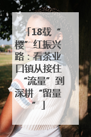 18载“樱”红振兴路：看茶业口镇从接住“流量”到深耕“留量”