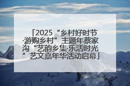 2025“乡村好时节·游购乡村”主题年蔡家沟“艺韵乡集·乐活时光”艺文嘉年华活动启幕