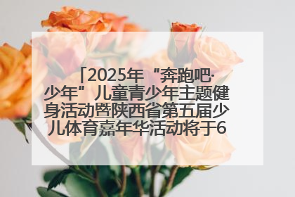2025年“奔跑吧·少年”儿童青少年主题健身活动暨陕西省第五届少儿体育嘉年华活动将于6月14日正式举办