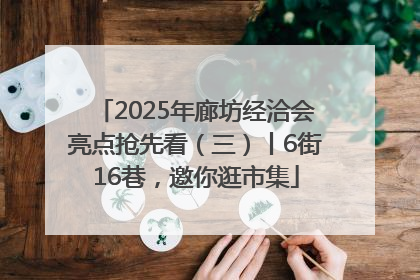 2025年廊坊经洽会亮点抢先看（三）丨6街16巷，邀你逛市集