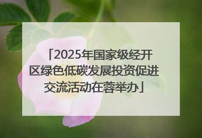 2025年国家级经开区绿色低碳发展投资促进交流活动在蓉举办