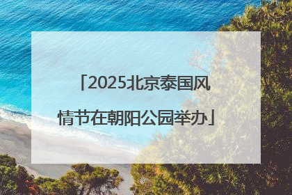 2025北京泰国风情节在朝阳公园举办