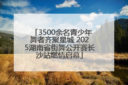 3500余名青少年舞者齐聚星城 2025湖南省街舞公开赛长沙站燃情启幕