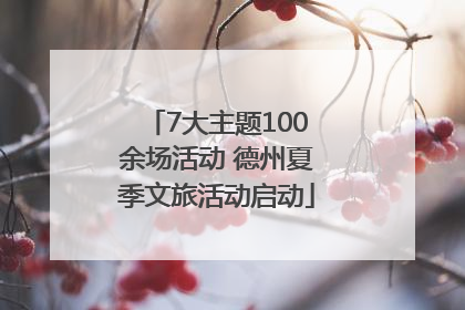 7大主题100余场活动 德州夏季文旅活动启动