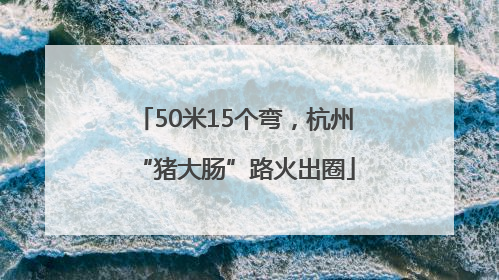 50米15个弯，杭州“猪大肠”路火出圈