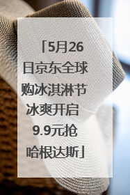 5月26日京东全球购冰淇淋节冰爽开启 9.9元抢哈根达斯