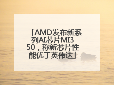 AMD发布新系列AI芯片MI350，称新芯片性能优于英伟达